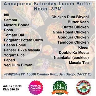 Saturday Lunch Buffet