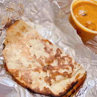 Garlic Naan Bread, Chicken Tikka Masala