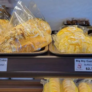 a variety of pastries for sale