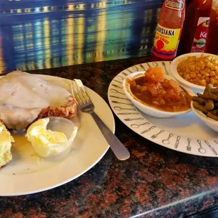 two plates of food