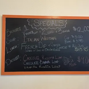 Daily specials