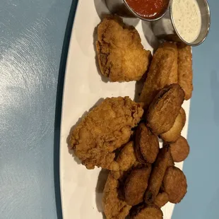 Fried appetizer sampler-pass
