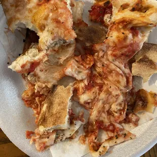 Very thick and doughy crust with tons of cheese BUT not what I ordered!