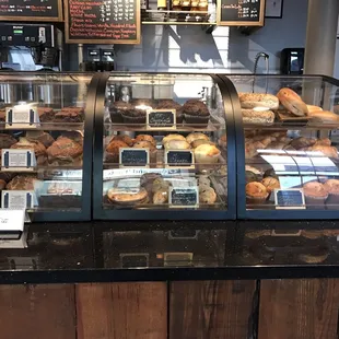 A wide variety of bagels, pastries and gluten free products