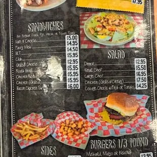 burgers, menu