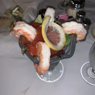 Shrimp cocktail. Also, excellent