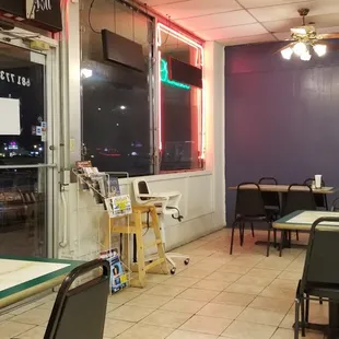 the interior of the restaurant