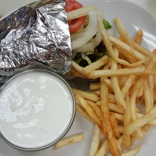 Anna's Famous Gyro sandwich combo $6.99