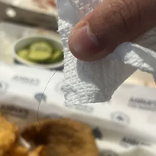 Hair in food