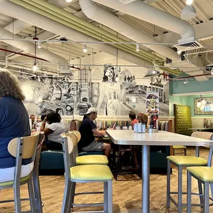 Interior photo with diners