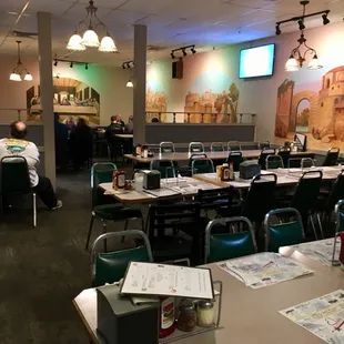 the dining area