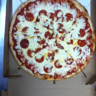 Pepperoni and extra cheese
