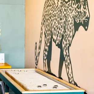 a leopard on the wall