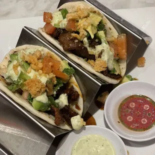 Phenomenal Shanghai beef tacos