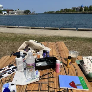 Painting by the lake!