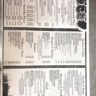 the menu