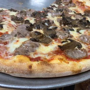 My favorite!  Sausage and Mushroom