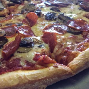 Pepperoni and mushroom