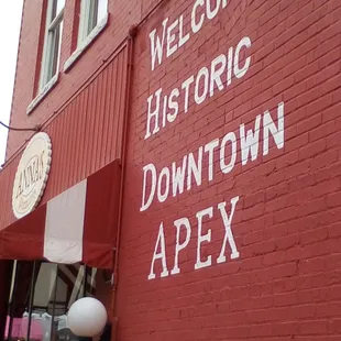 Side of building as you come down Salem st.