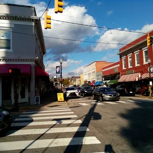 Looking down Salem st.