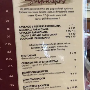 Subs and sandwiches