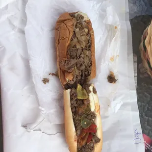 Sandwiches so big these are leftovers