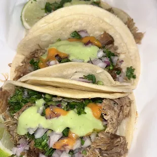 Carnitas strangely devoid of flavor. Very unusual. Whats happened ana?