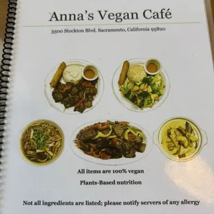 The front of the Menu