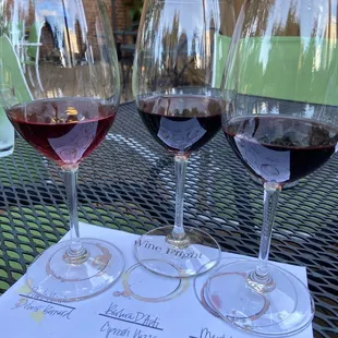 Red wine flight
