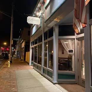 Outdoor Shop Sign and Front of Wine Bar