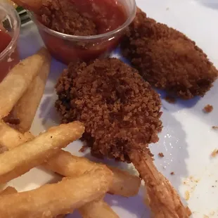 somewhat overcooked shrimp coupled with delicious fries