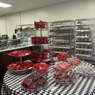 a display of chocolates