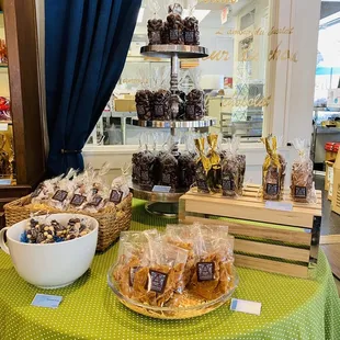 a display of chocolates