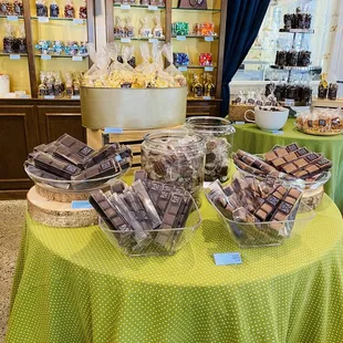 a display of chocolates