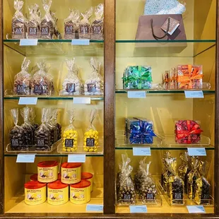 a display of chocolates