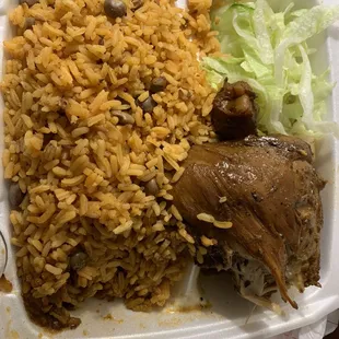 Stewed chicken and stewed pork chop