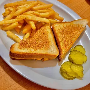 Grilled cheese and fries.