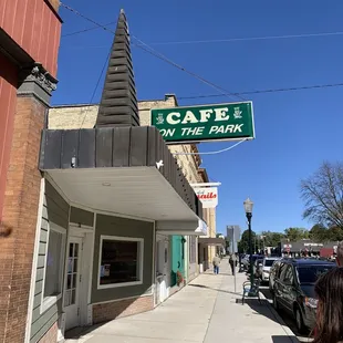 Outside sign, no outside seating.