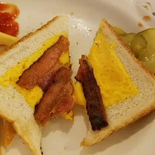 They're grilled cheese with bacon added...