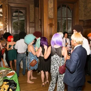 Downstairs, during a Big Wig party.