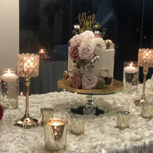 a cake and candles