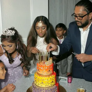 Almost ready to cut the cake...