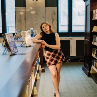 Senior portrait, Kansas City Public Library Central Branch, downtown Kansas City