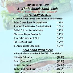 Lunch Menu