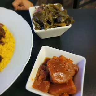 Yams and Collard Greens