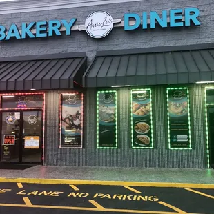 the front of the restaurant