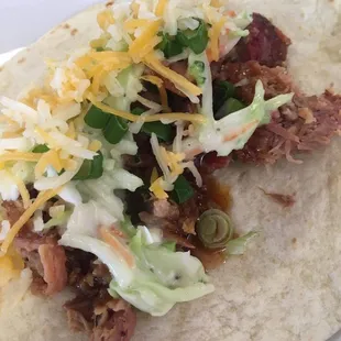 Pulled pork taco