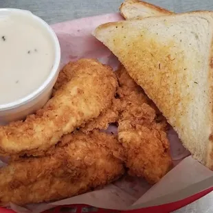 Hand breaded chicken strips