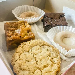 a variety of desserts