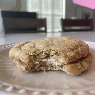 a half eaten cookie